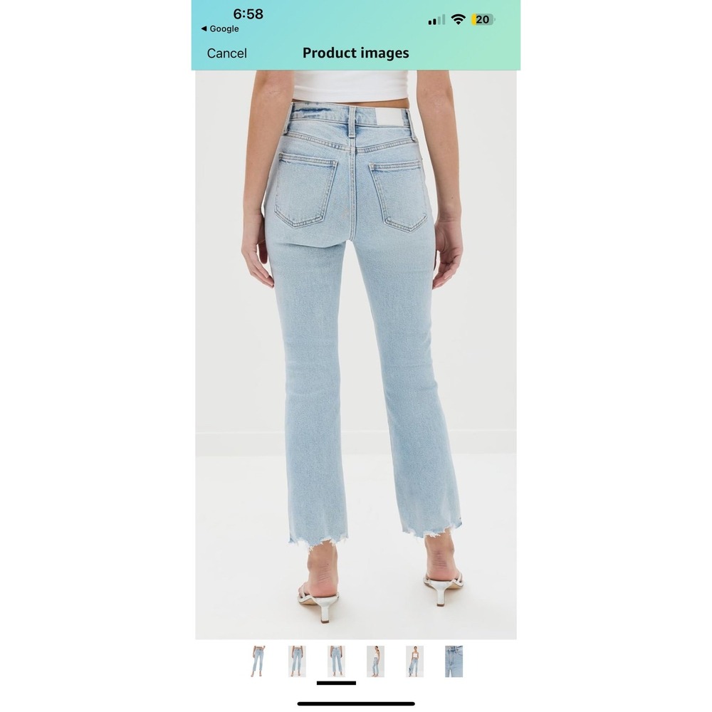 PISTOLA‎ revolve high waisted boot Lennon jeans washed light women's 25